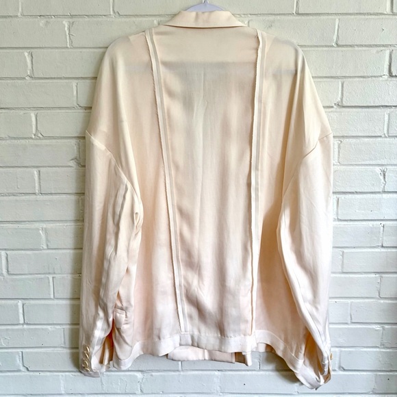 Maison Blanche Inside Out Oversized Unisex Blazer in Ivory, SZ L (4) NWT! - Picture 9 of 11